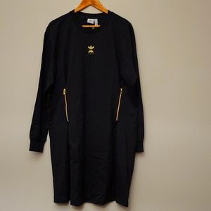 Adidas black & gold accent 1X dress